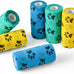 WePet Pawprints A Self-Adhesive Non-Woven Tape for Dog, Horse, Cat, Bird, Animal First Aid, 6 Rolls, 2 Inch, Blue, Green, Yellow