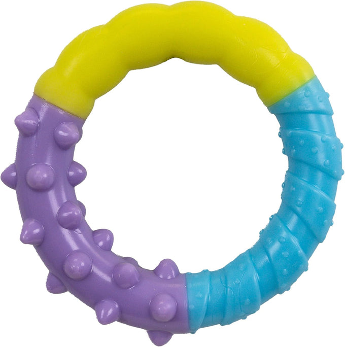 Cutie Chewies Hedgehog Dental Dog Chew Toy for Teething Puppies & Small Dogs Multi-Textured & Durable