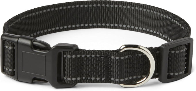 <p>Amazon Basics Polyester Dog Collar for Large Dogs, Adjustable Length 21-37", 1.4" W, Black.</p>