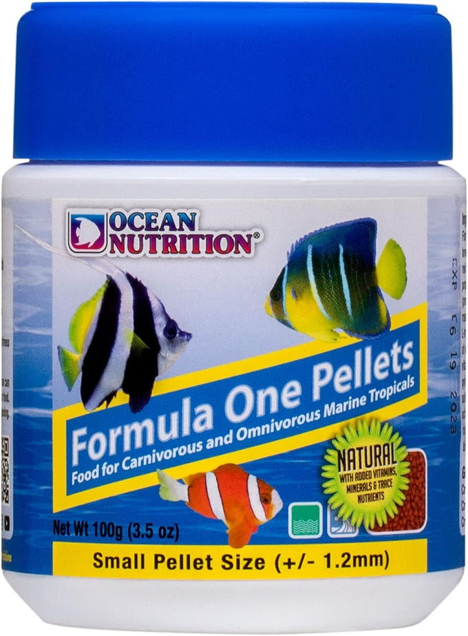 Ocean Nutrition Formula One Pellets, 3.5-Ounces (100 Grams) Jar, Small Pellet Size, Tropical Fish Food