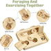 BNOSDM wooden bird foraging toy with natural wood stand platform for parrots, parakeets, cockatiels, sun conures