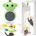 Interactive 2-in-1 Laser Pointer Cat Toy with Flying Bird and Smart Moving Wand