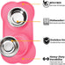 hubulk pet dog food and water bowls set with non-slip silicone mat and pet food scoop, pink, small