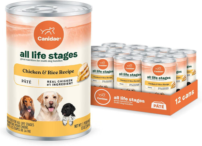 Canidae All Life Stages Premium Wet Dog Food, Chicken & Rice, 13 oz (6 Pack)