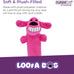 Multipet Original Loofa Dog Plush Toy - 6 Inch Squeaky Toy for Small to Medium Dogs - Extra Soft Plush