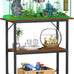 Snughome 2-tier rustic brown aquarium stand, heavy duty storage shelves for 20-gallon fish tank