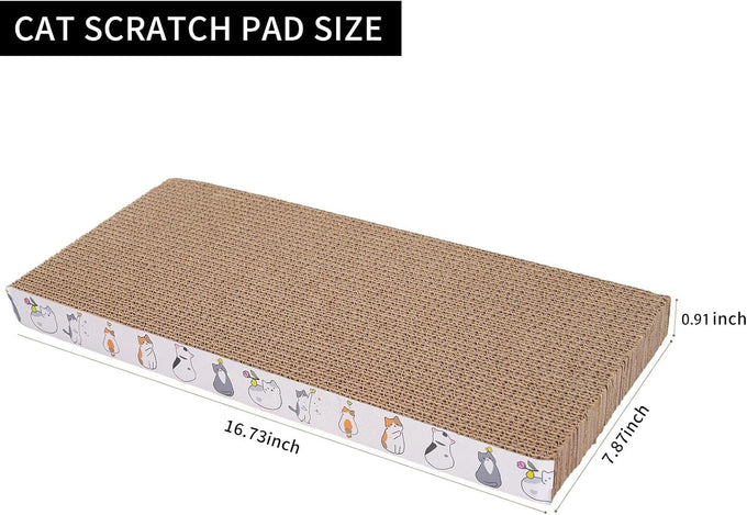 Cat Scratcher Toys set, 5-pack, reusable, double-sided, cardboard pad for indoor cats