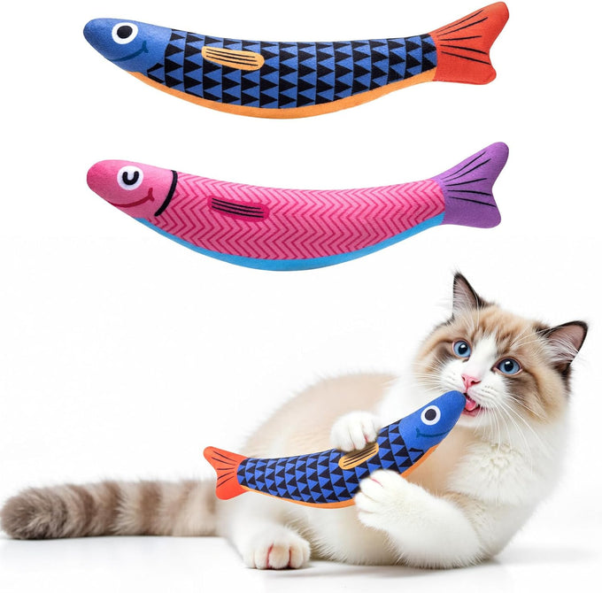 PetBusy cat toys with 5000mg organic catnip and silvervine, baby-grade soft and safe chew kicker for indoor cats and kittens