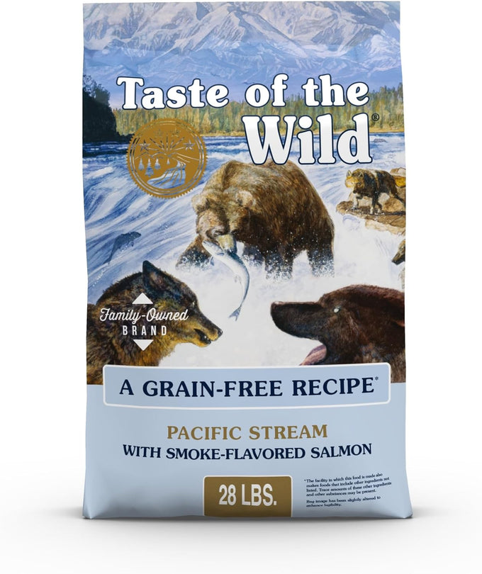 Taste of the Wild Pacific Stream Grain-Free Dry Dog Food, 28lb