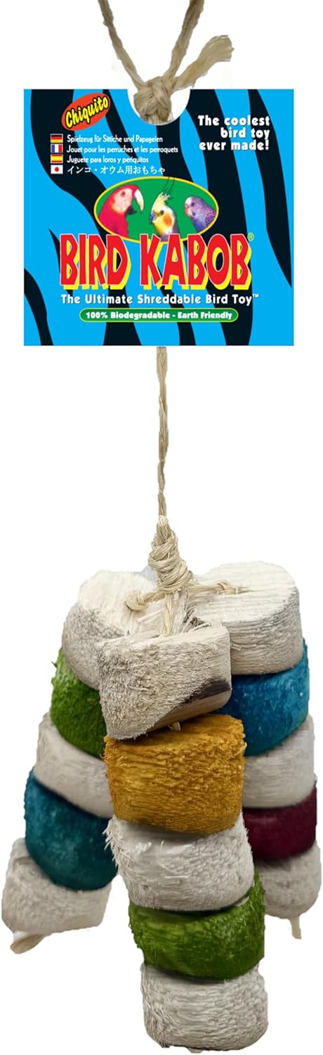 Bird Kabob Chiquito Chew Toy - All natural 100-Percent biodegradable bird toy