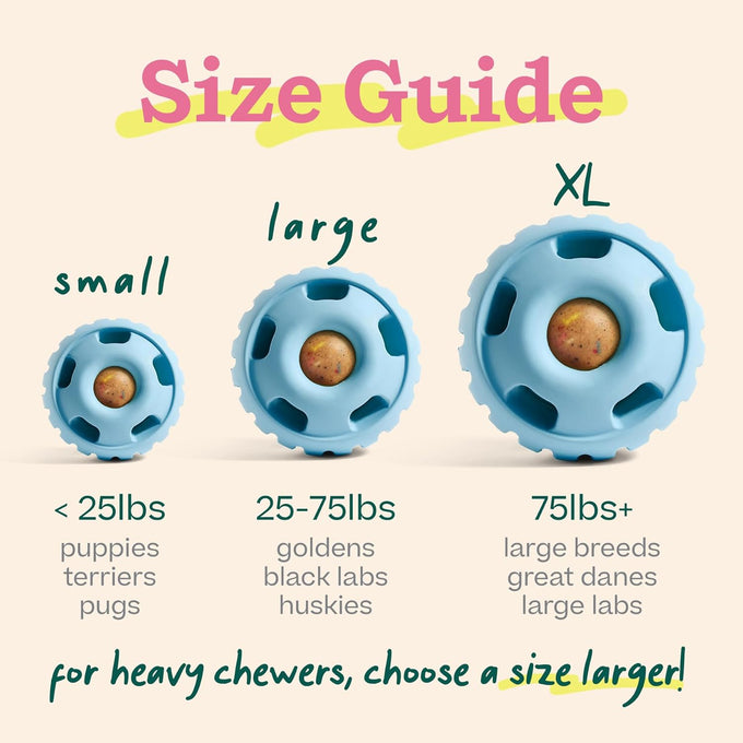 Buddy Blue Party Pupsicle Long-Lasting Interactive Dog Toys for Large Dogs Birthday Gifts Low-Mess Design