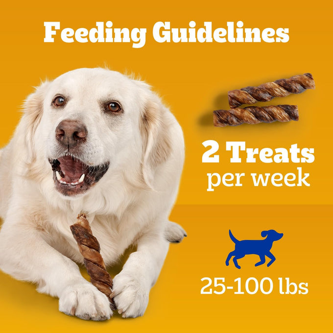 Pedigree twisty dog chews medium large 9.17 oz chicken beef flavor pack of 4 16 count