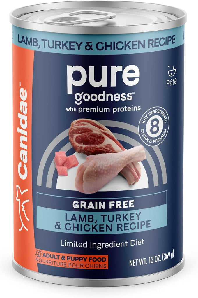 Canidae Pure Lamb, Turkey & Chicken Wet Dog Food, 13oz, 12-Pack