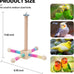 9" Wooden Bird Perch Toy for Cage, 360° Silent Free-Spin, Natural Material, Reduces Boredom Anxiety, for Small to Medium Birds, with Poplar Swing
