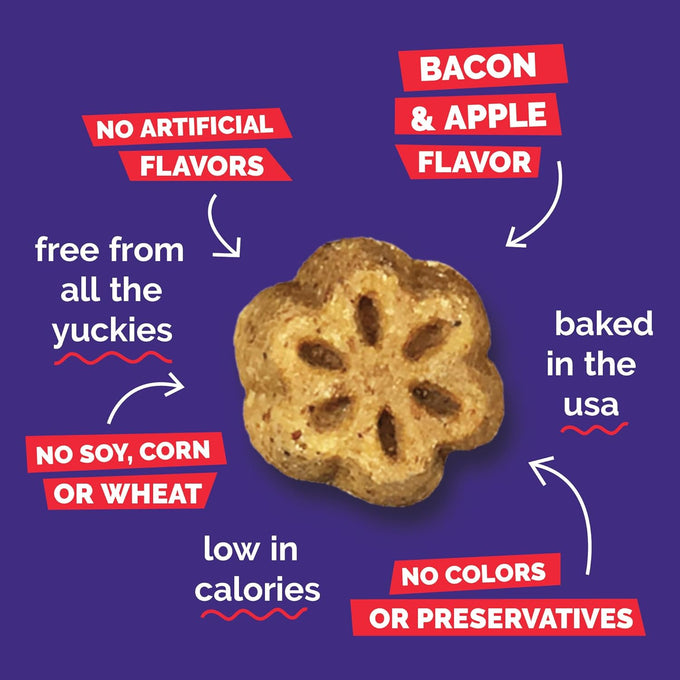 Fruitables Skinny Mini Dog Treats, Low Calorie & Delicious, Sweet Potato, Apple & Bacon Flavor, 12 oz