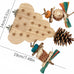 Parrot wooden toys with natural corn sticks and pine cones, fun bird cage accessories for parakeets and similar birds