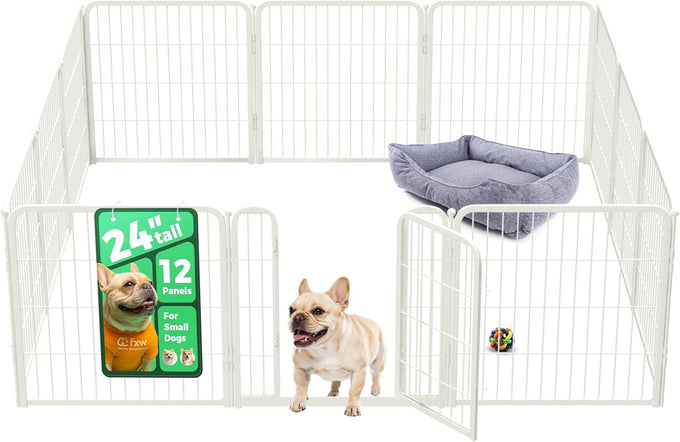 FXW Homeplus unleashed 24 inch 6 panels heavy duty black dog playpen for puppy and small dogs
