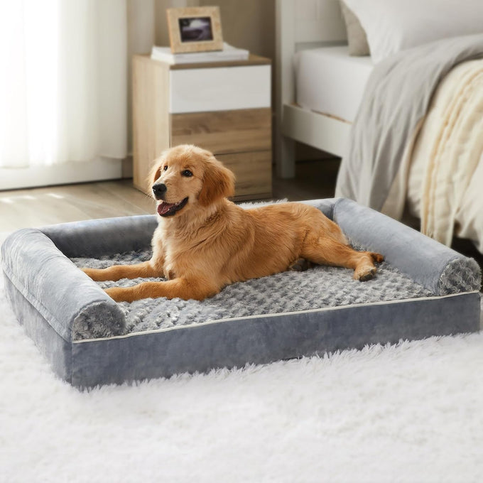 Bfpethome orthopedic dog bed for large dogs, 36x27 inches, waterproof couch pet bed with removable cover