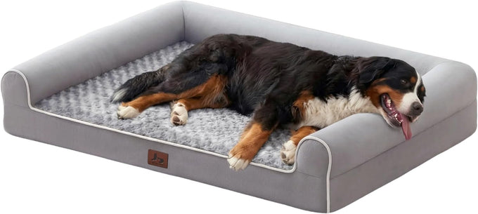 Large Dog Bed Dark Grey 45x35x7 Inch Orthopedic XXL Dog Bed for Medium Size Dogs