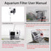 1.7 gallon acrylic aquarium starter kit with LED light and quiet filter, desktop betta fish tank for office or home
