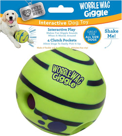 Pets Know Best Wobble Wag Giggle Ball 5.5" Interactive Dog Toy with Giggle Sounds