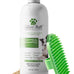 Lillian Ruff Pro oatmeal dog shampoo for dry skin, itching & allergies, 16oz with brush, made in USA, non-toxic, natural ingredients