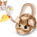 Migipaws Interactive MigiMouse Cat Toy: 360° Rolling, Rechargeable, Squeak, Realistic, Brown Long