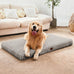 large dog beds with orthopedic support, waterproof lining, and plush surface