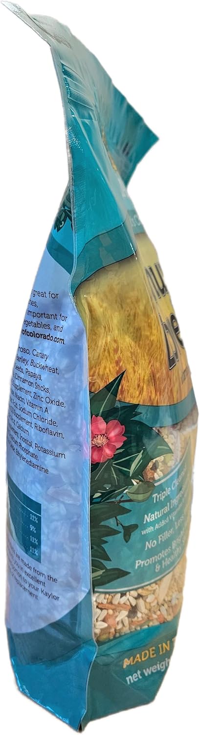 Premium conure and lovebird bird food, 4 lbs triple cleaned seed mix with natural ingredients