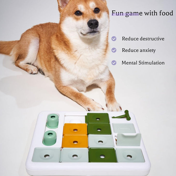 Barkwhiz dog puzzle toy with 3 levels, suitable for bored and smart dogs, treat puzzle for all breeds