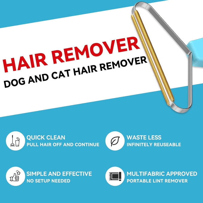 Copper Pet Hair Remover and Plastic Fabric Shaver for Carpets, Sofas, and Pet Beds