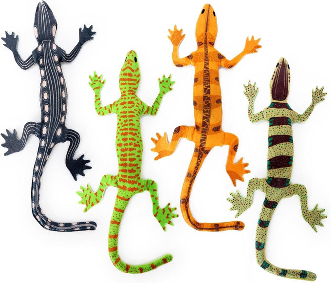 CiyvoLyeen Lizard Catnip Toys Soft Durable Plush for Indoor Cats Boredom Relief Teeth Cleaning Interactive Set of 4