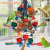 parrot toys, natural corn cob, sturdy nut, bird chew toy, durable, safe, handcrafted