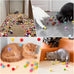 Mity rain 102PCS soft plush cat ball launchers & pom pom balls interactive cat toy set for indoor cats
