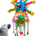 parrot toys stainless steel spoons colorful acrylic stick chew toys for amazons conures cockatiels lovebirds