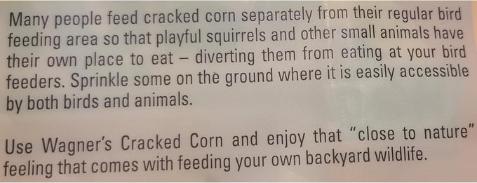 Wagner's 18542 cracked corn bird food, 10-pound bag for ground feeding birds and backyard wildlife