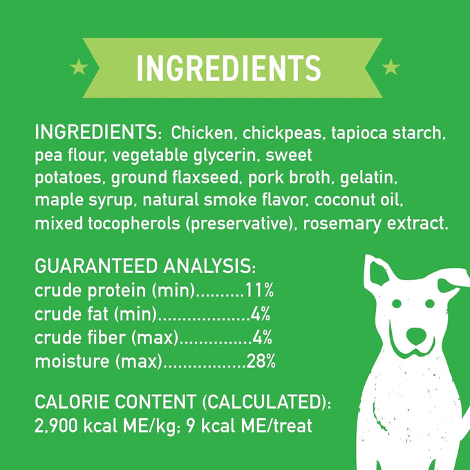 Cloud Star Wag More Bark Less Grain-Free Soft Chews Dog Treats with Natural Chicken & Sweet Potato, Oven-Baked in USA, 5 oz Pouch