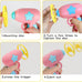 Andiker Cat Fetch Toy, blue, interactive kitten flying disc launcher with 5 colorful propellers for training and chasing