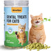 13.4 oz Natural Chicken Catnip & Cat Grass Hairball Control & Dental Care Treats for Indoor Cats and Kittens