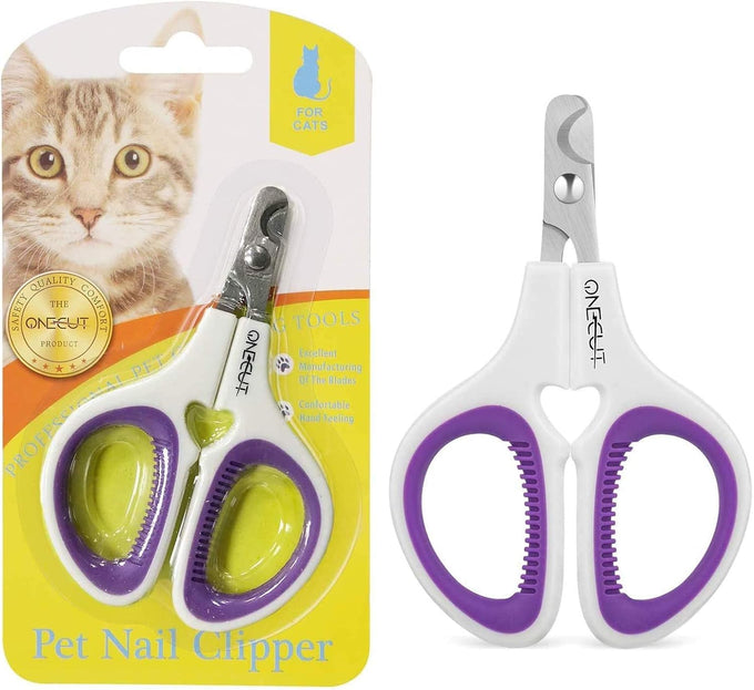 Pet Nail Clippers for Cats, Kittens, Small Dogs and Rabbits, Stainless Steel, Pink, Easy to Use