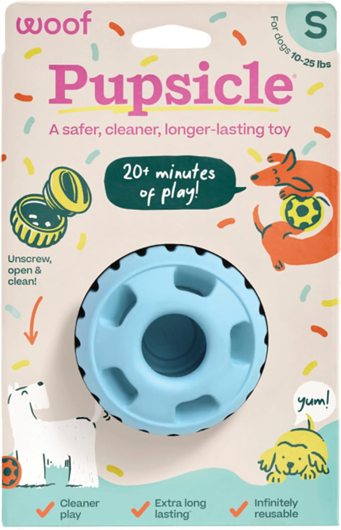 Buddy Blue Party Pupsicle Long-Lasting Interactive Dog Toys for Large Dogs Birthday Gifts Low-Mess Design