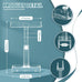 adjustable clear acrylic fish tank light riser stand aquarium lamp brackets kit for 2.34-4.7 inches light