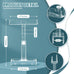 adjustable clear acrylic fish tank light riser stand aquarium lamp brackets kit for 2.34-4.7 inches light