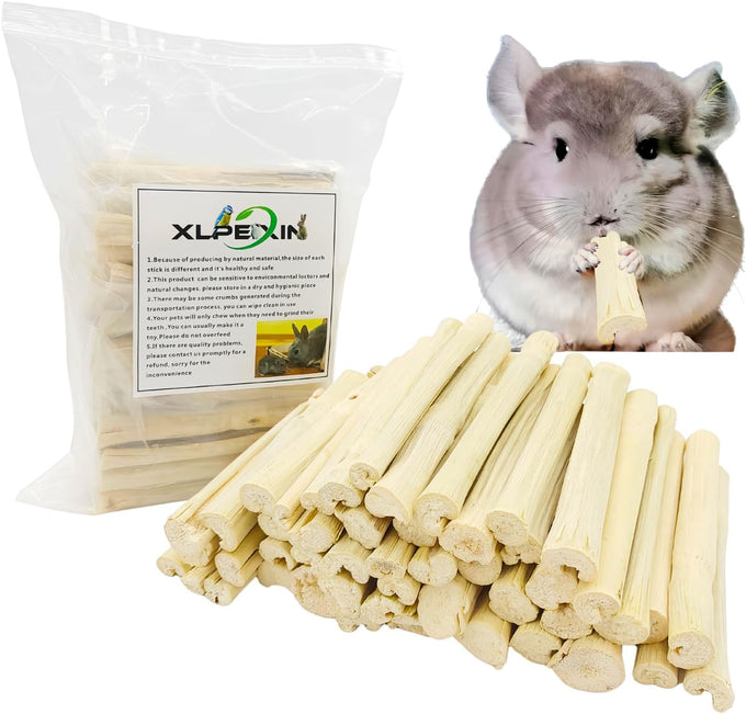 Bamboo Molar Treats for Small Animals, 300g, Natural, 100% Bamboo, Chews for Rabbits, Chinchillas, Guinea Pigs