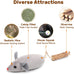Potaroma 3pcs Squeak Mice Interactive Catnip Silvervine Toys for Indoor Kittens, All Breeds & Species