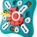 petsta dog puzzle toy, 10 inch x 10 inch x 1.3 inch, squeak button, 16-hole treat dispenser