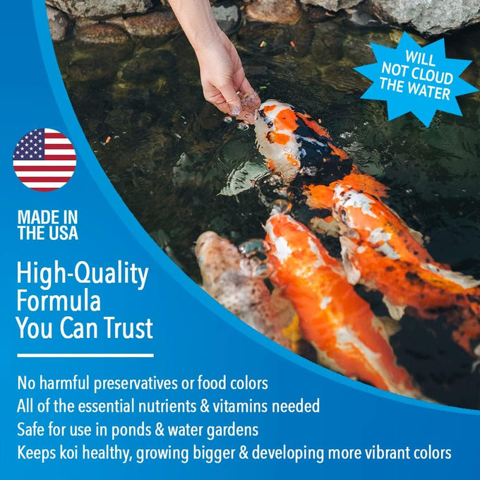 Microbe-Lift High Growth and Energy Fish Food Pellets for Ponds, Water Gardens, and Fountains, 5.25 lbs, Safe for Goldfish and Koi