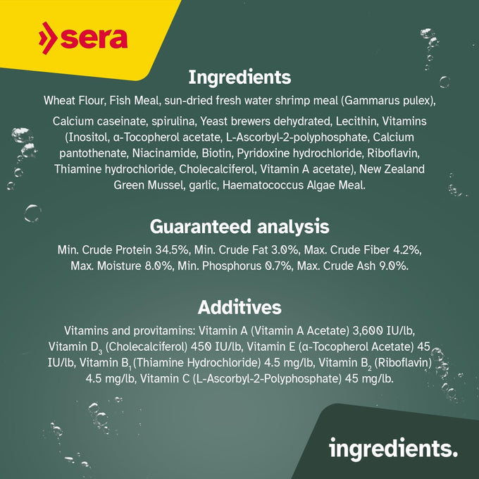 Sera Pond Flakes Fish Food 1.2 lb staple food for smaller pond fish, rich in vitamins & minerals