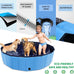 cacps foldable dog pool, 32" x 8" hard plastic non-slip kiddie pool for outdoor backyard use
