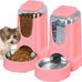 PetSafe Automatic Stainless Steel Bowl Dog and Cat Gravity Food Feeder and Waterer for Small Medium Pets 1 Gallon x 2